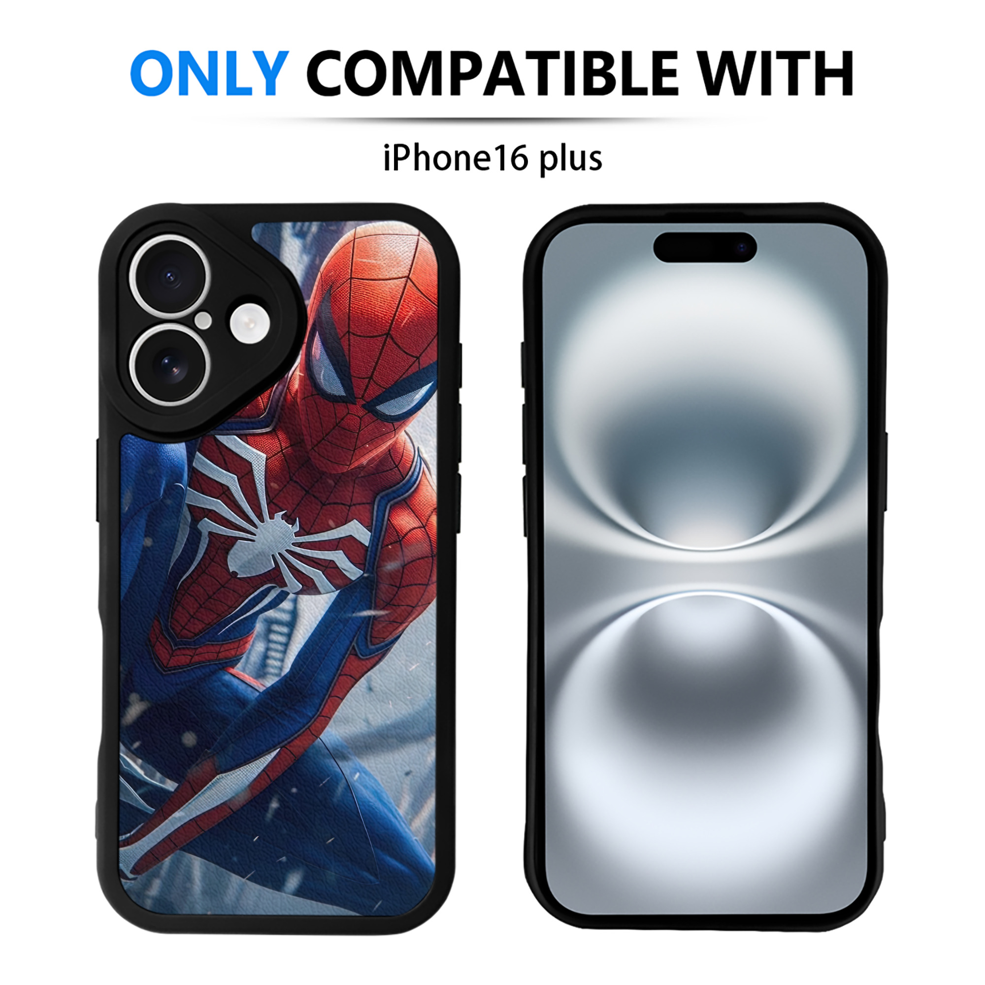 Spider Man スパイダーマン 【iPhone 16シリーズ対応】シリコンスマホケース（レザー調） 材質：シリコン